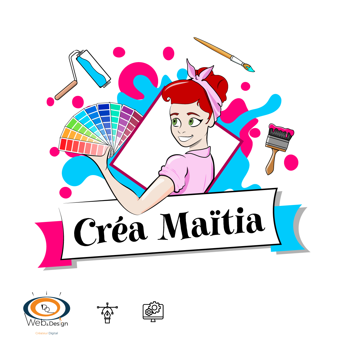 DQ WEB & Design Communication visuelle, design, Logo Créa Maïtia